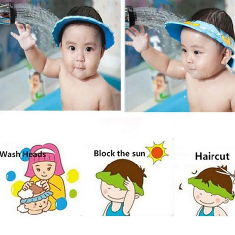 Bathing Shower Cap Wash Hair Shield Direct Visor Caps for Baby Care 1pc