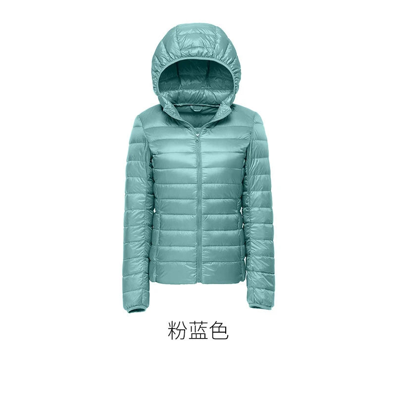 Lightweight Short Slim White Duck Down Ladies' Jacket