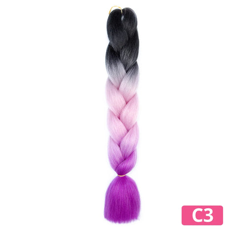 Colorful Hair for Braids Synthetic Braiding Hair Extensions for Girls Jumbo Braid Hair for Crochet Box Expression Braiding Hair