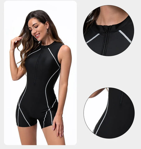 Woman Swimsuit Sleeveless Quick Dry Surfing Suit One-Piece Bathing Suit Women's Swimwear Adult Diving Clothes