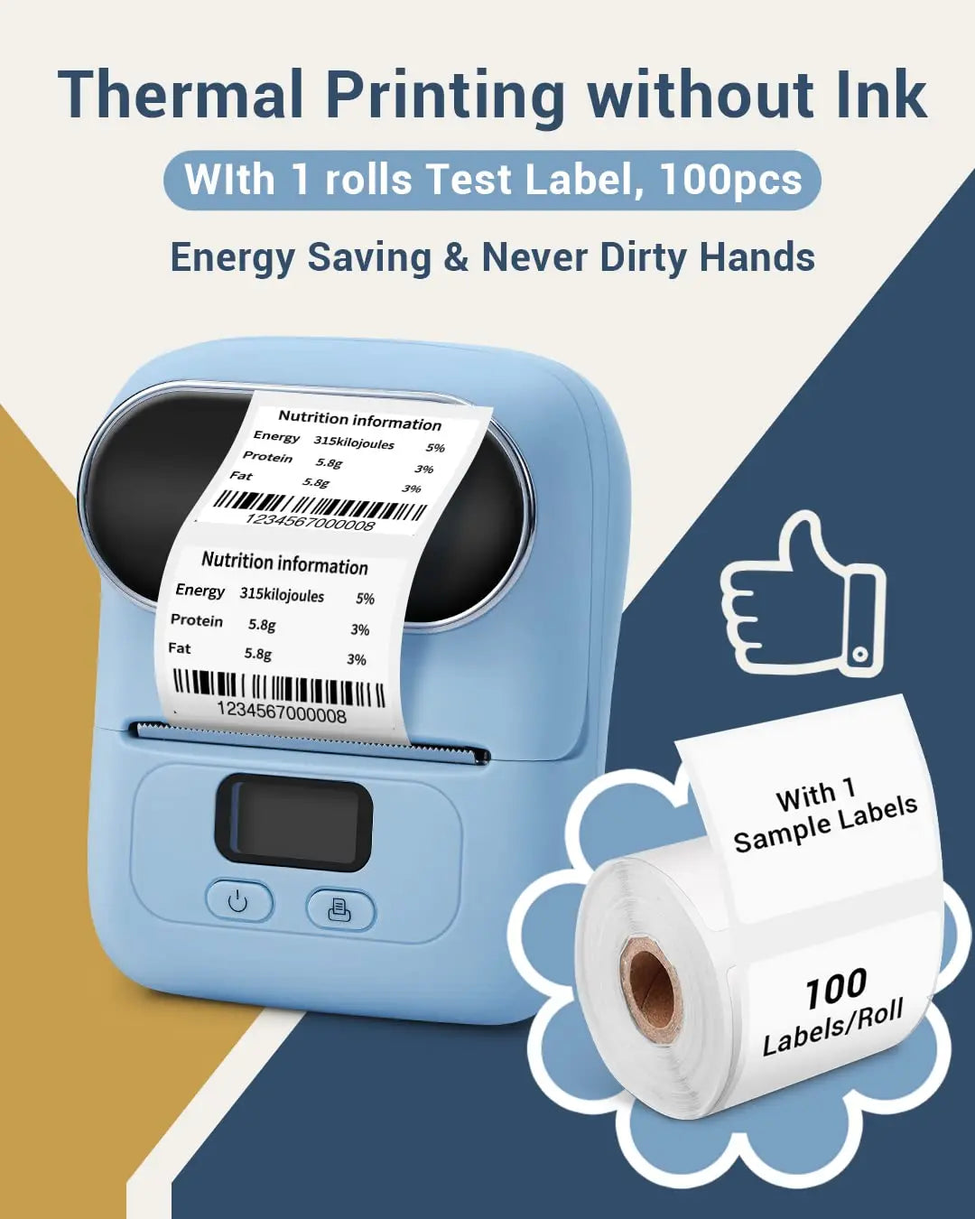 Wireless  Mini Printer Barcode Bluetooth Label Maker