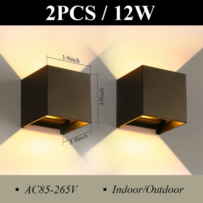 LED Wall Lights Outdoor Waterproof Wall Lamps