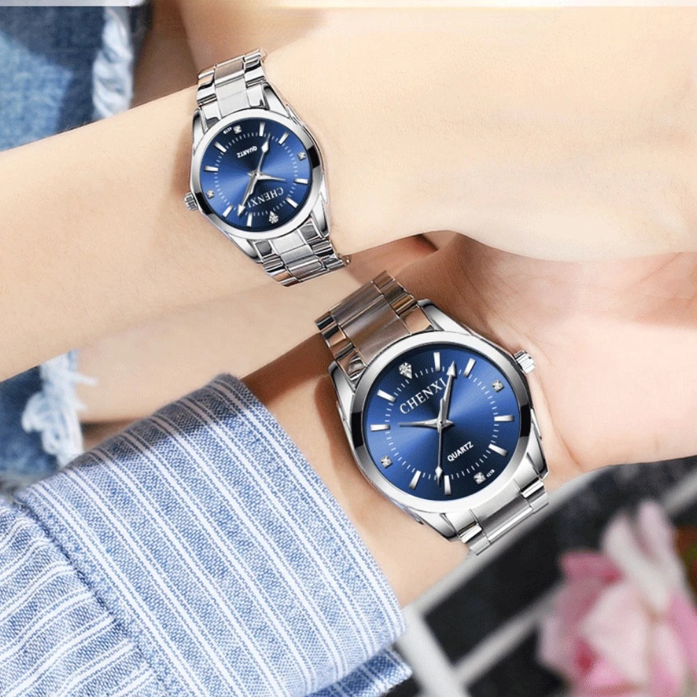 Couple Watch Simple Brand Classic Women's Stainless Steel  Waterproof Quartz For Lover Clock Relogio Masculino часы женские