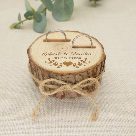 Personalized Wooden Wedding Rings Box