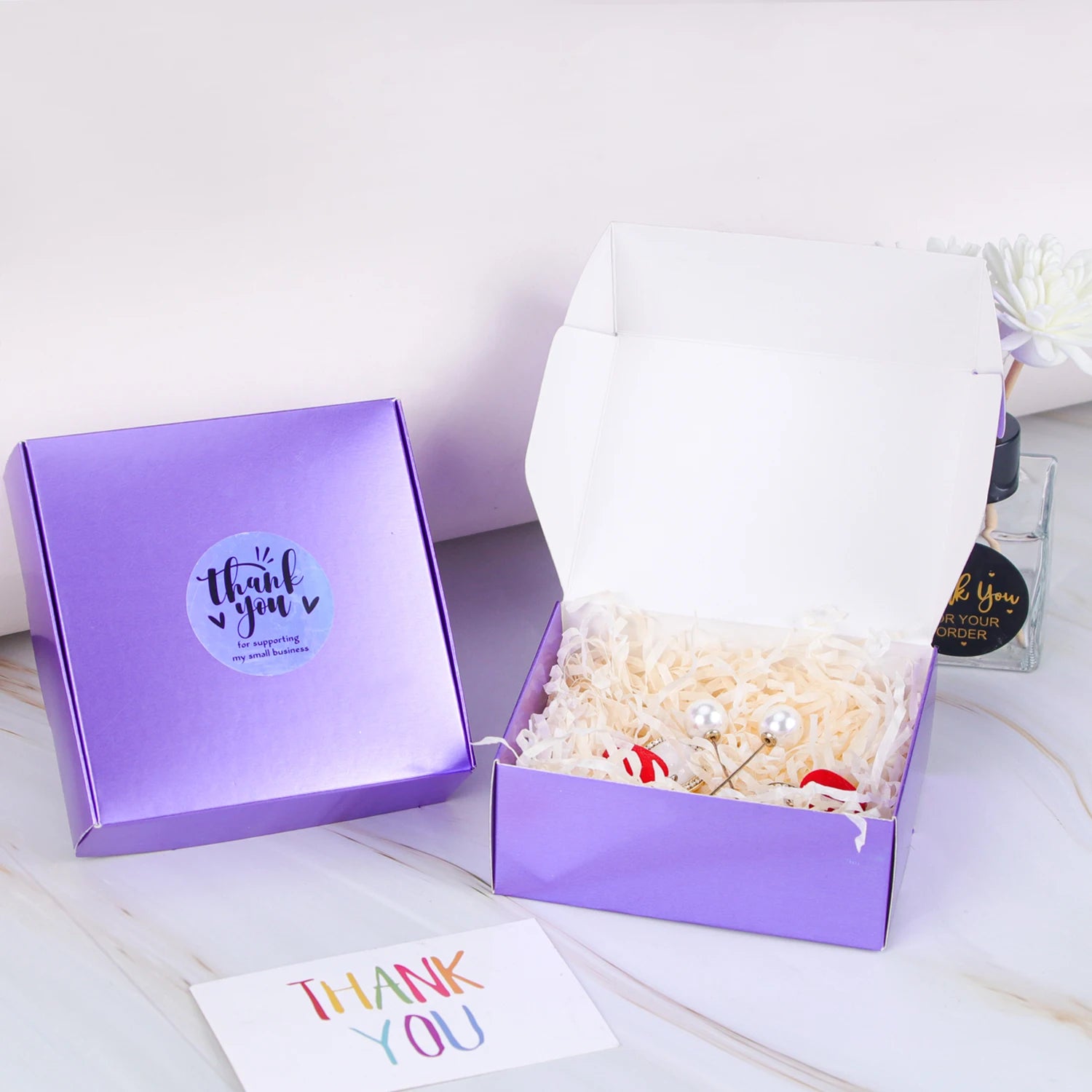 Purple packaging carton gift box soap box