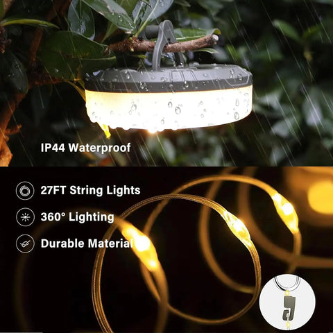 2-in-1 Camping Light LED Reel String Lights