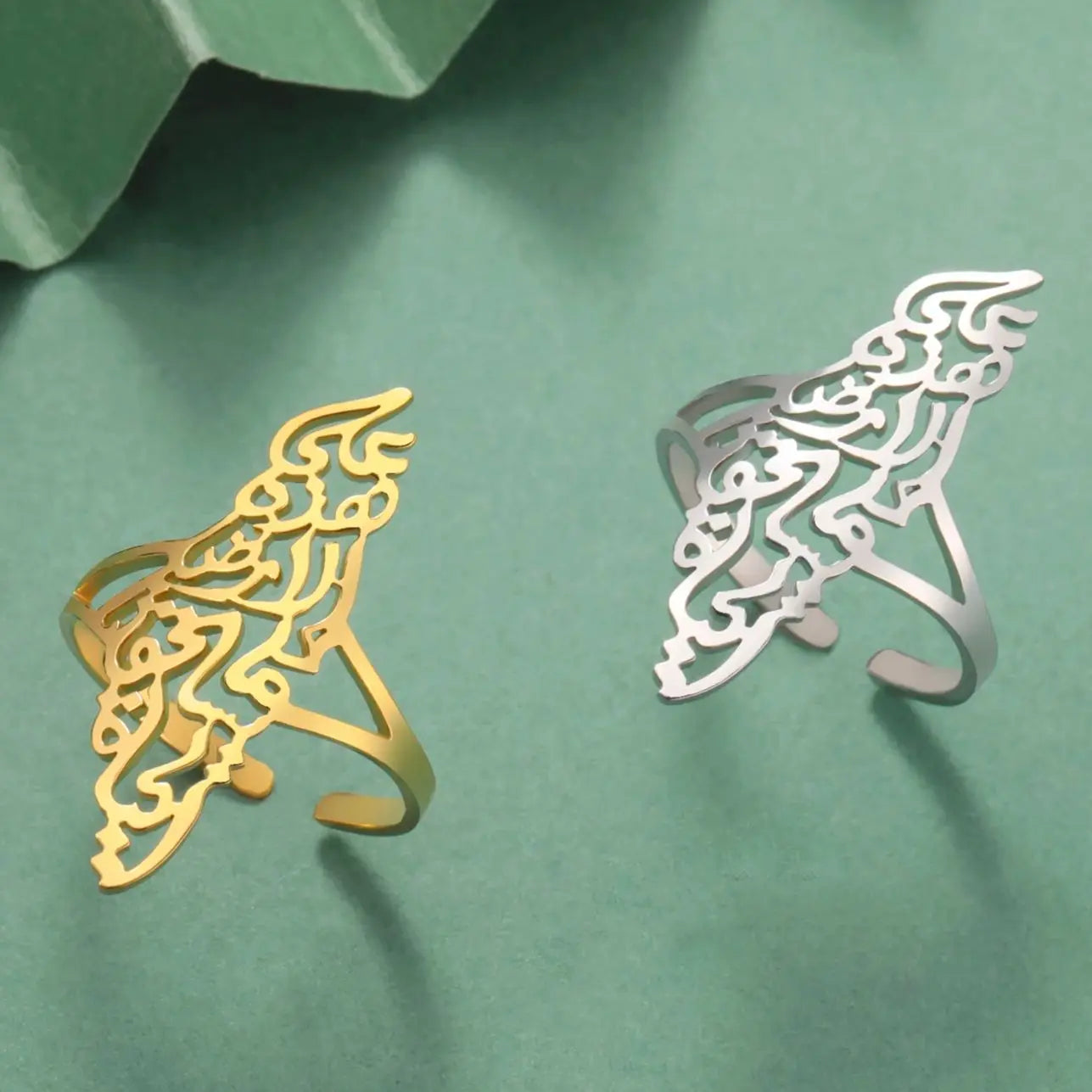 Ring Stainless Steel Arabic Calligraphy Jewelry