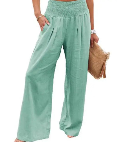 High Waist Pull Elastic Waist Popular Women's Casual Pants