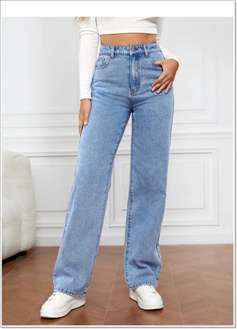 Casual Women's High Waist Jeans