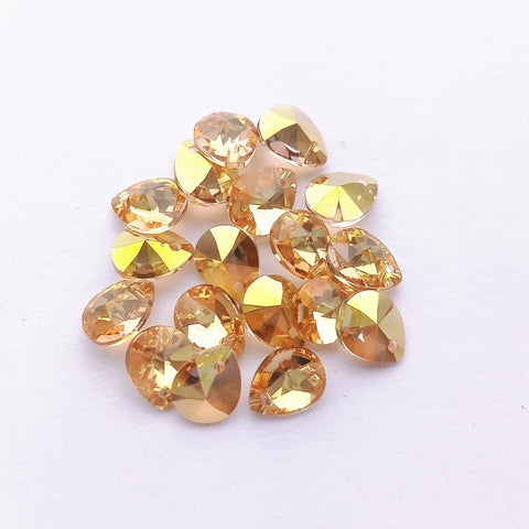 8x10MM XILION Mini Pear Shape Single Hole Glass Rhinestone Pendant High Quality Crystal AB Gemstone for Necklace Accessories