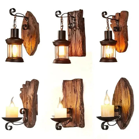 Wooden Wall Lamps for Living Room Wood LED Sconces