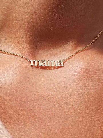 Mother's Day Mama Letter Pendant Necklace For Women Mom Nameplate Clavicle Chain Choker Personality Jewelry New Gifts