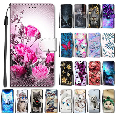 Flower Pattern Flip Case For Samsung Galaxy