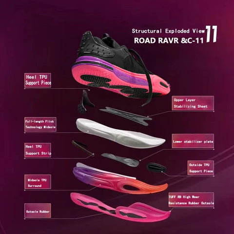 Men's Sports Shoes Full-length Flick Tpu Rubber Sole