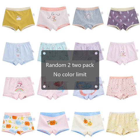 Girls Panties Kids Cotton Underwear Children's Briefs Cherry Cartoon Short 4Pcs/lot