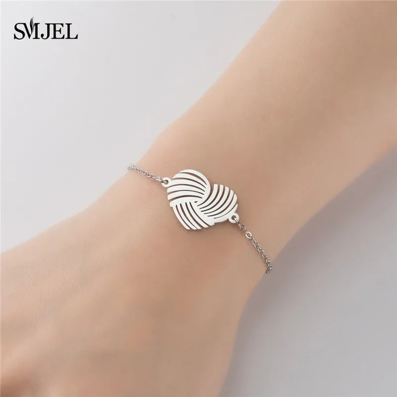 Minimalist Golden Love Heart Charm Bracelets Stainless Steel Tiny Heart Bracelets & Bangles Design Jewelry Birthday Gifts