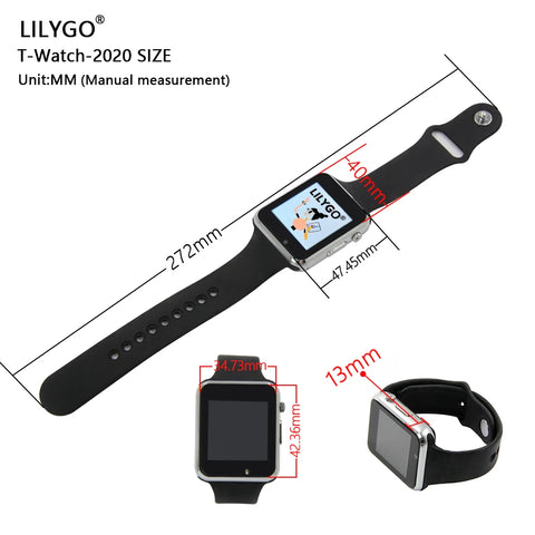 LILYGO® T-Watch 2020 ESP32 Wireless WIFI Bluetooth Watch 1.54 Inch Touch Display Programmable Wearable Environmental Interaction