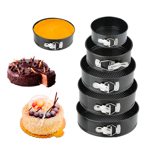 Carbon Steel Cakes Molds Non-Stick Metal Bake Mould Kitchen Accessories Round Cake Pan Bakeware Removable Bottom