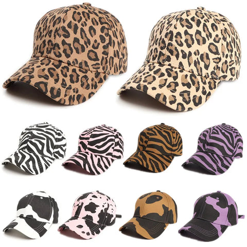 Zebra Print Baseball Cap Hip Hop Cap