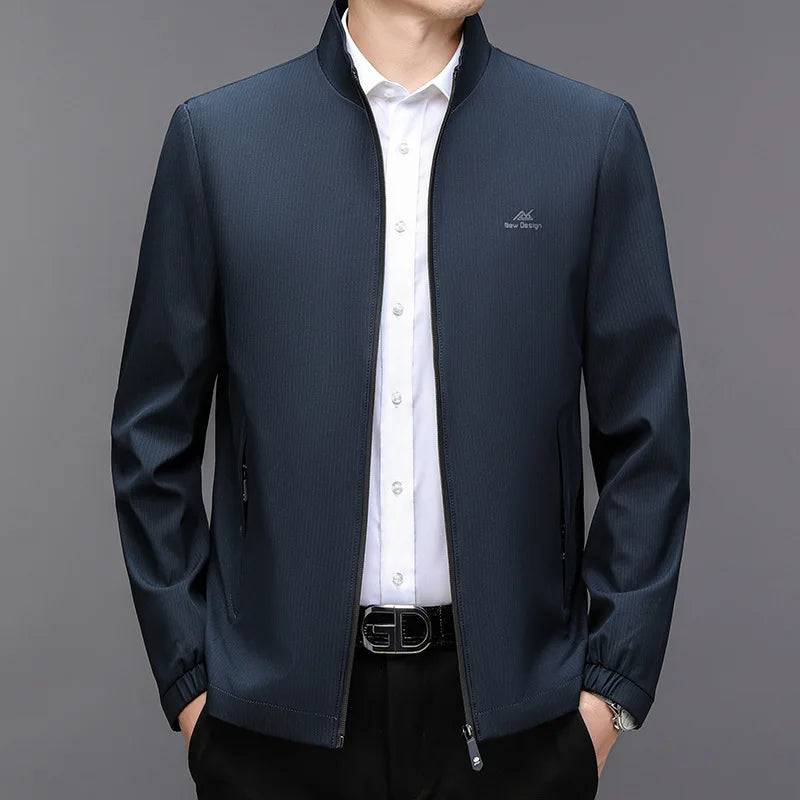 Business Casual Solid Color Jacket for Men Coat