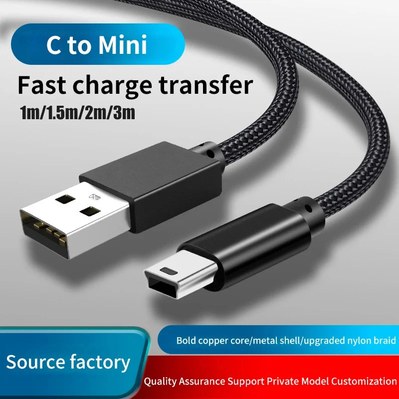 Mini USB to USB Adapter Fast Data Charger Cable