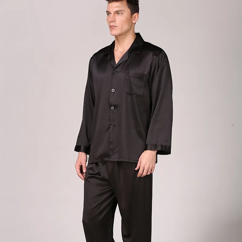 Sleepwear Men Pajamas Men Trousers Long Sleeve and Short Sleeve