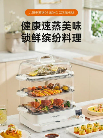 three-layer Transparent Food Dumplings Household Pan