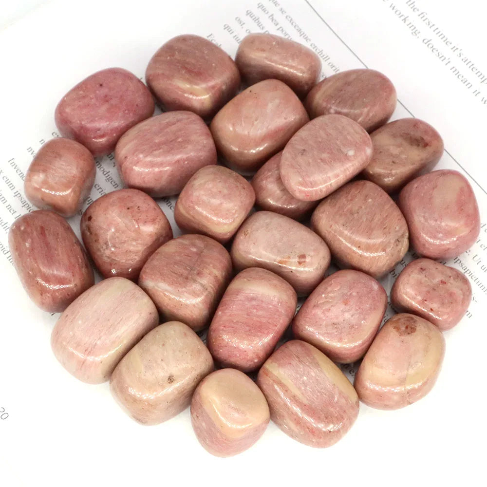 Natural Pink Rhodonite Crystal Tumbled Healing Mineral Stone Specime Gemstones Gravel Gem Raw Aquarium Decoration Bulk Lots Gift