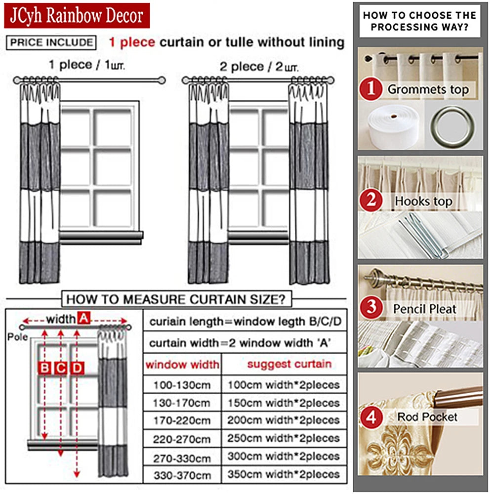 JRD Modern Blackout Curtains For Living Room Window Curtains For Bedroom Curtains Fabrics Ready Made Finished Drapes Blinds Tend