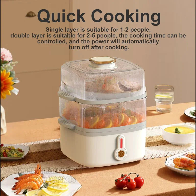 Two-layer Transparent Food Dumplings Household Pan