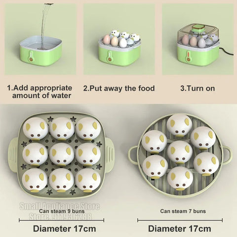 Two-layer Transparent Food Dumplings Household Pan