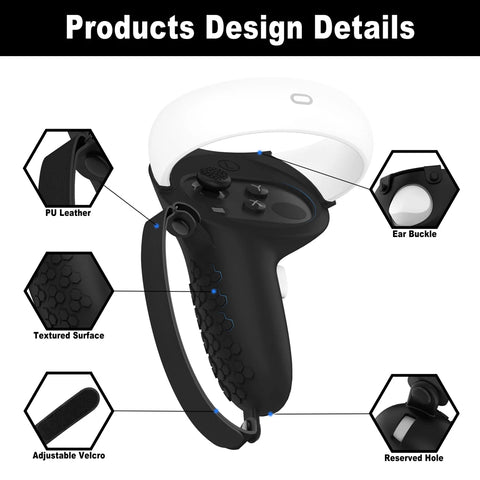 Silicone Protective Cover Shell Case For Oculus Quest 2 VR Headset Head Face Cover Eye Pad Handle Grip Button Cap VR Accessories