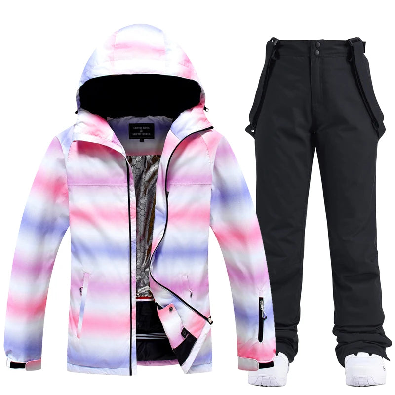 Women's Snow Wear 10k Waterproof Ski Suit Set