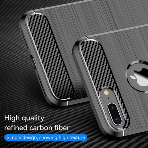 For iPhone 8 Plus Case For Apple iPhone 7 8 Plus Cover 5.5 Inch Carbon Fiber Shockproof Silicone Bumper For iPhone 8 7 Plus