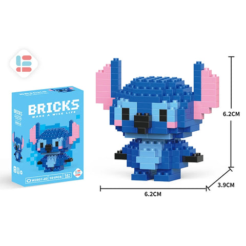 Disney Anime Princess Building Blocks Stitch Mickey Mouse mini Action toy Figures Blocks Toys Bricks Assemble Toys Kids Gifts