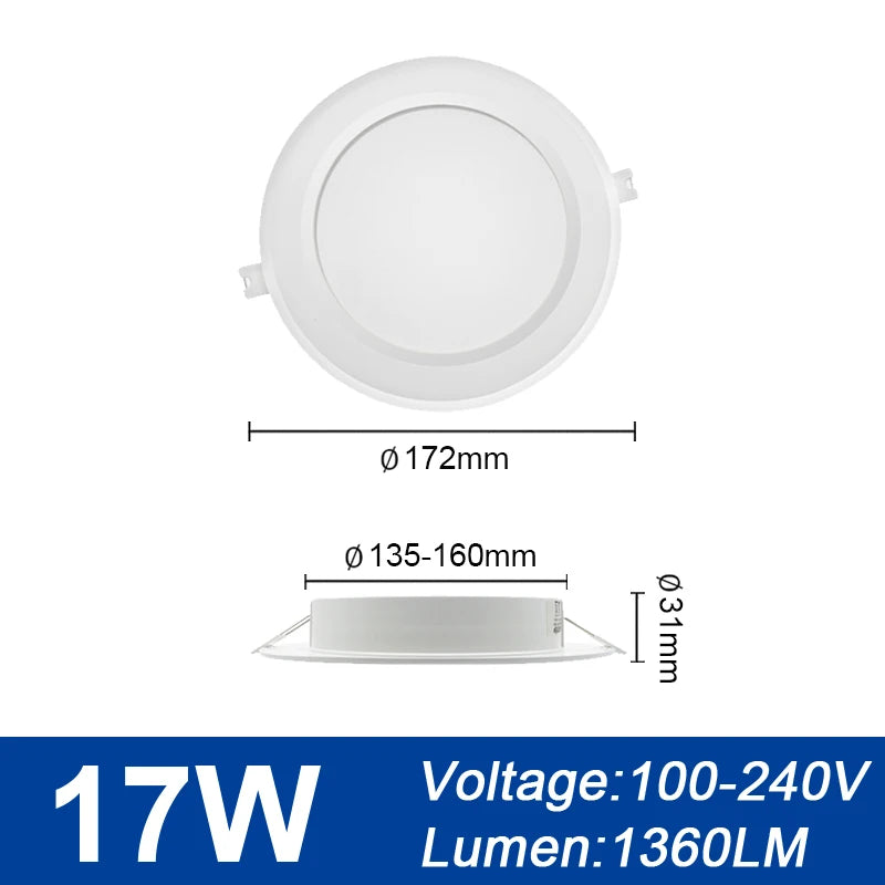 2pcs Ceiling Light LED Downlight 110V 220V 6W 17W 20W 24W Recessed Led Down light Round Panel Light Spotlight Indoor Lighting