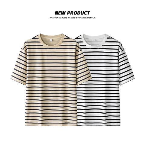 HIP HOP Sports T Shirt Streetwear Mens Stripe T-shirts Casual 2024 Summer Short Sleeves Tshirt Tees Oversize 3XL 4XL