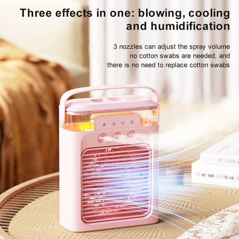 New USB Spray Fan Humidification Refrigeration Air Conditioning Fan Desktop Mini Air cooler Cold Electric Fan For Home Office