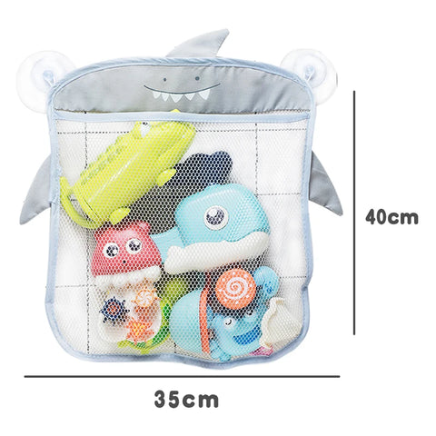 Toy Storage Bag Strong Suction Cups Bath Game Bag Bathroom Organizer