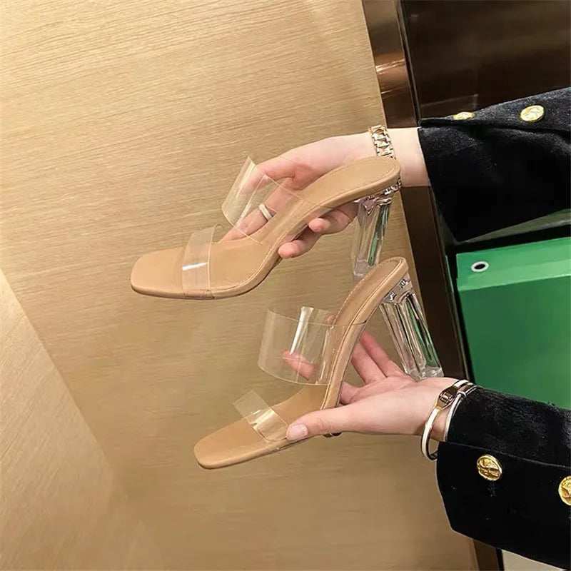 Summer Women Pumps Sandals PVC Jelly Slippers