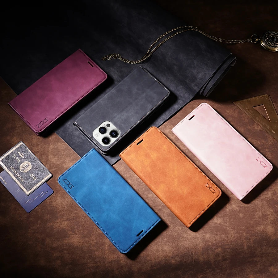 Luxury Wallet Skin Friendly Magnetic Flip