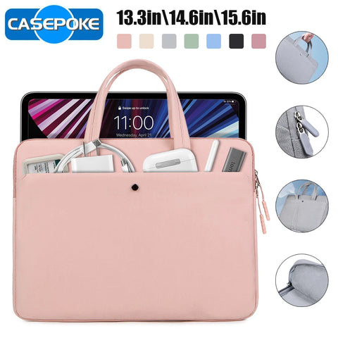 CASEPOKE Women Laptop Case 13.3in 14.6in 15.6in Handbag for Tablet Moblie Phone Laptop Bag for Macbook Air Pro Lenovo Xiaomi HP