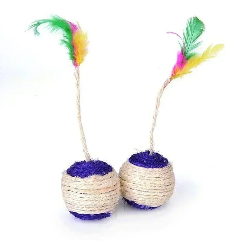 1Pc Cat Toy Sisal Scratching Ball