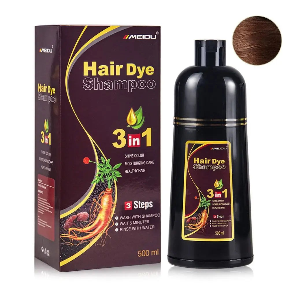 Men Women Hair Dye Herbal Brown Purple Hair Dye Hair Dye Shampoo