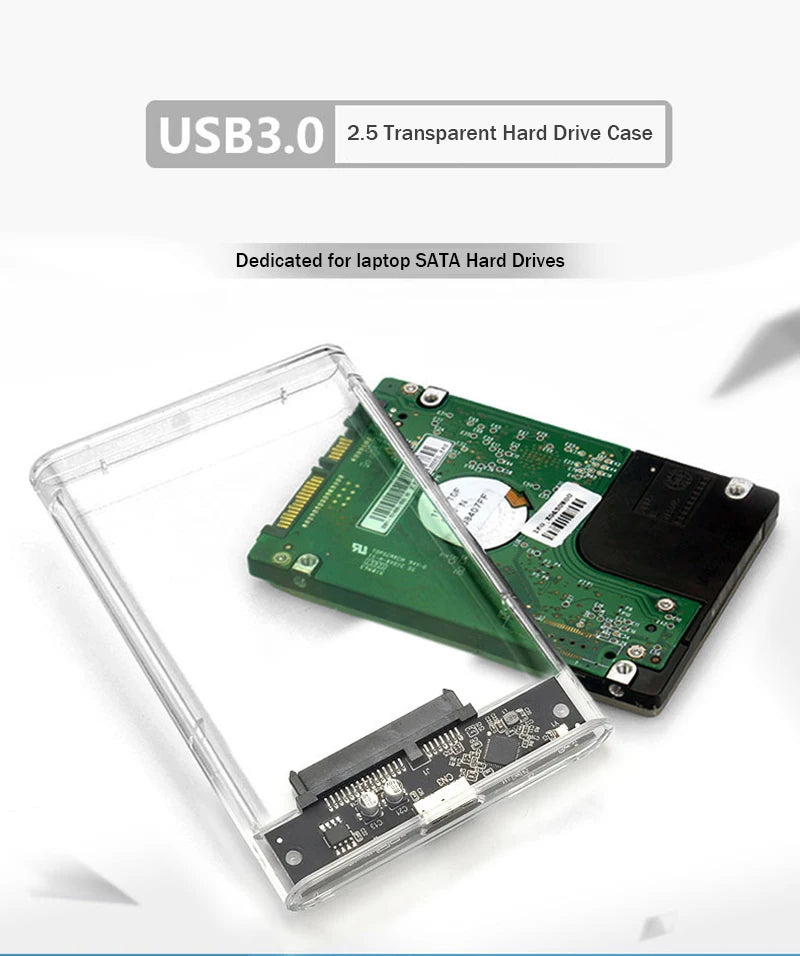 UTHAI G06 USB3.0/2.0 HDD Enclosure 2.5inch Serial Port SATA SSD Hard Drive Case Support 6TB transparent Mobile External HDD Case