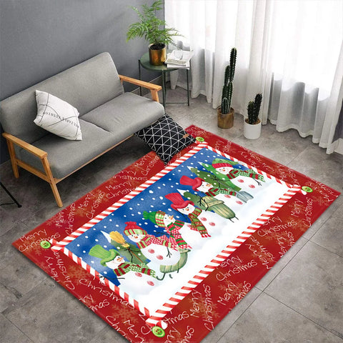 Christmas Carpet for Living Room Home Decoration Large Rugs Santa Claus Kids Room Children Bedroom Bedside Mats New Year Gifts