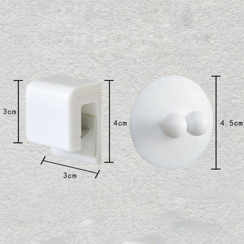 3PCS Punch-free Wall-Mounted Storage Hook With Suction Cup