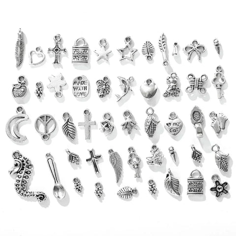 Silver Mixed Pendant Animals Charms Beads for Jewelry