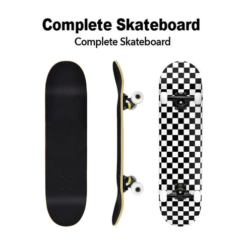 7-layer Complete Skateboard Concave &Tilt Skateboard Classical Tricks Skateboard 31x8 Inch For Adults Kids Teen