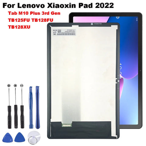 New For Lenovo Xiaoxin Pad 2022 TB128 TB125FU TB128FU TB128XU P12 Tablet LCD Display Touch Screen Digitizer Assembly Replacement